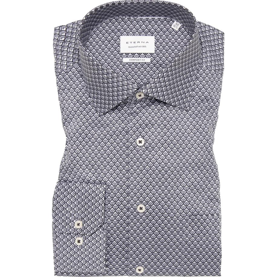 ETERNA Overhemd zilver, Bedrukt Zilver