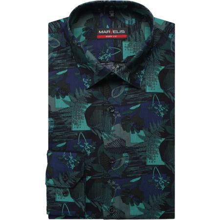 Marvelis Overhemd blauw/groen, Motief