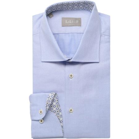 fakts Overhemd lichtblauw, Effen