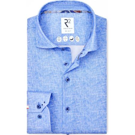 R2 Amsterdam Overhemd ML6 (vanaf 68 CM) blauw
