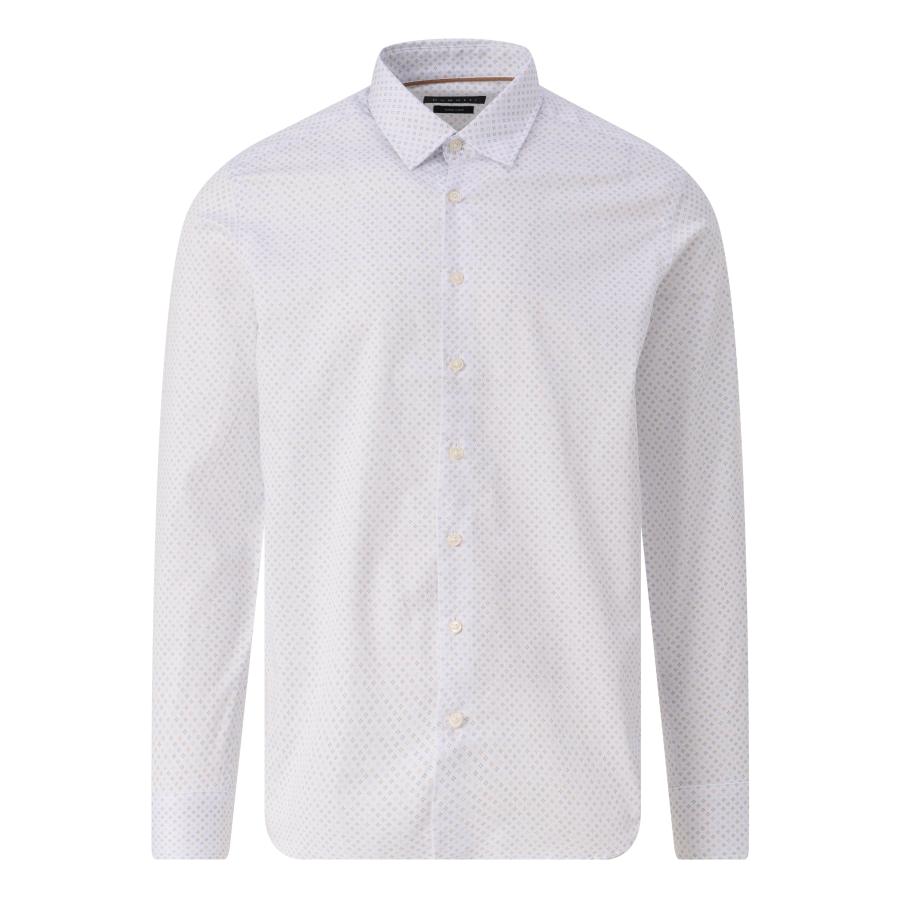 Bugatti bugatti Overhemd donkerblauw / wit -