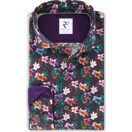 R2 Amsterdam Overhemd veelkleurig, Bloemen