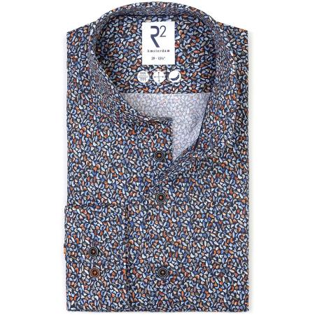 R2 Overhemd Dobby Climbing Wall Multicolour