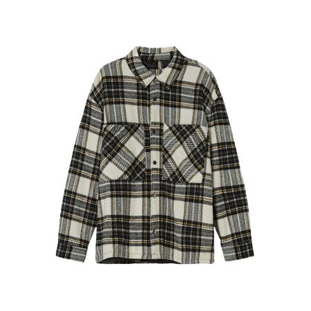 Bershka Bershka Overhemd ecru / sand / zwart