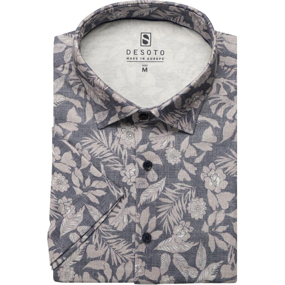 Desoto DESOTO Overhemd grafiet / wit -