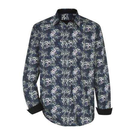 BABISTA Overhemd donkerblauw, Motief