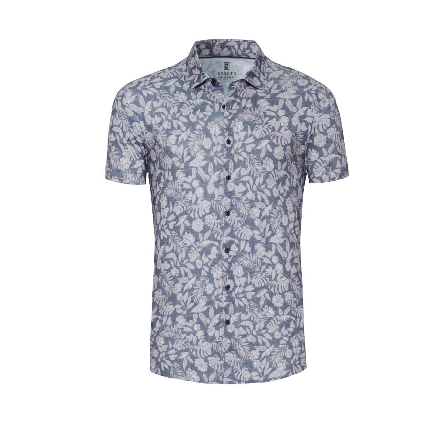 Desoto DESOTO Overhemd grafiet / wit -