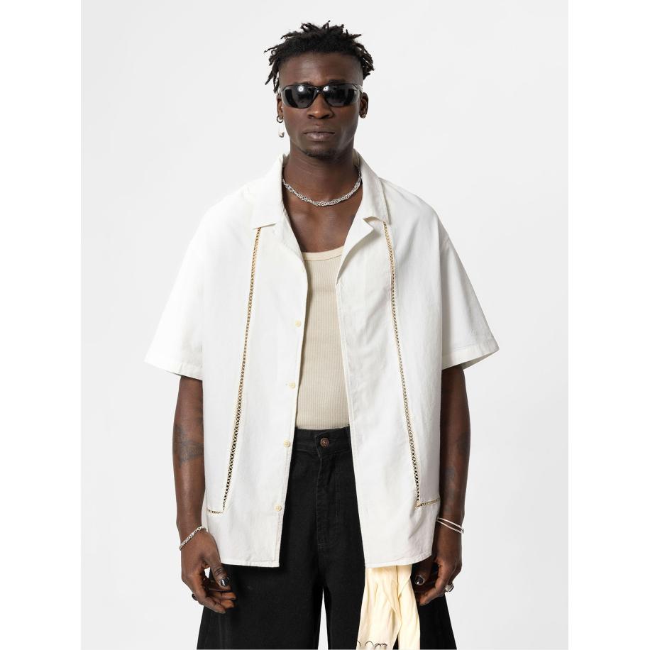 VAMOS CLO Overhemd ecru Bruin