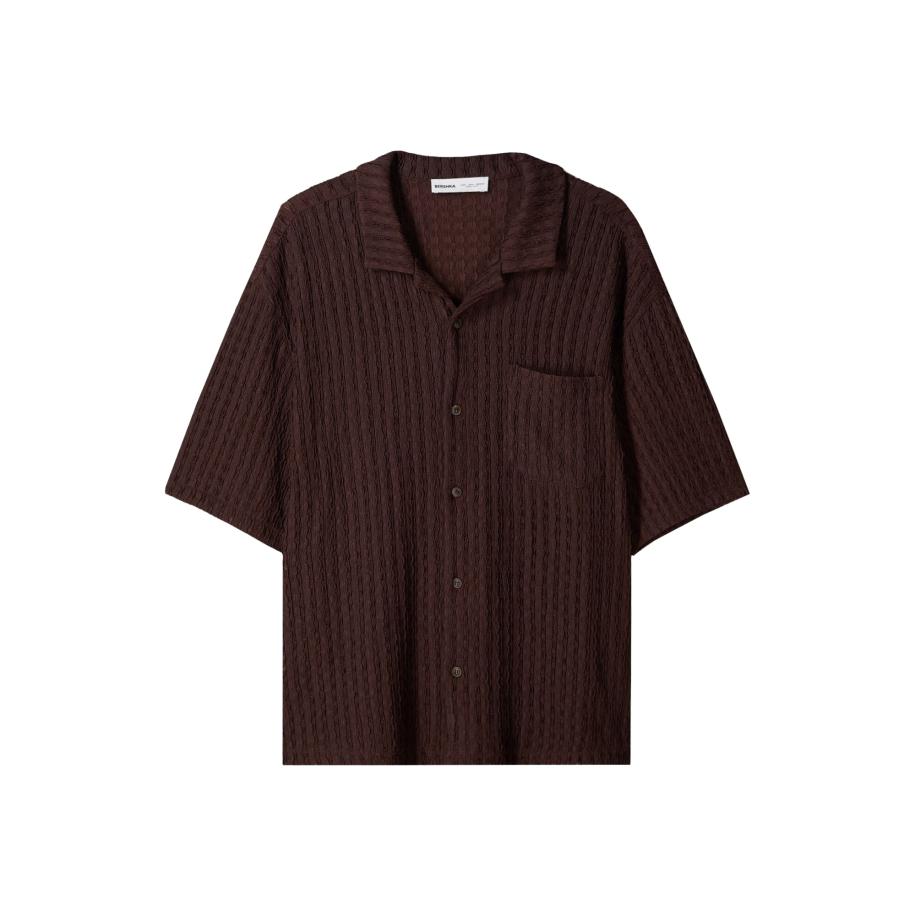 Bershka Bershka Overhemd donkerbruin -