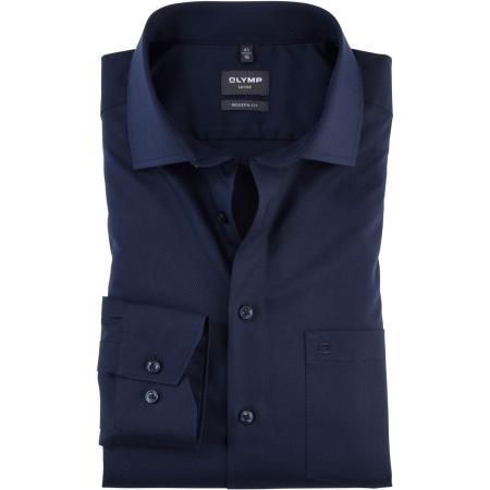 OLYMP Luxor Overhemd marine, Effen