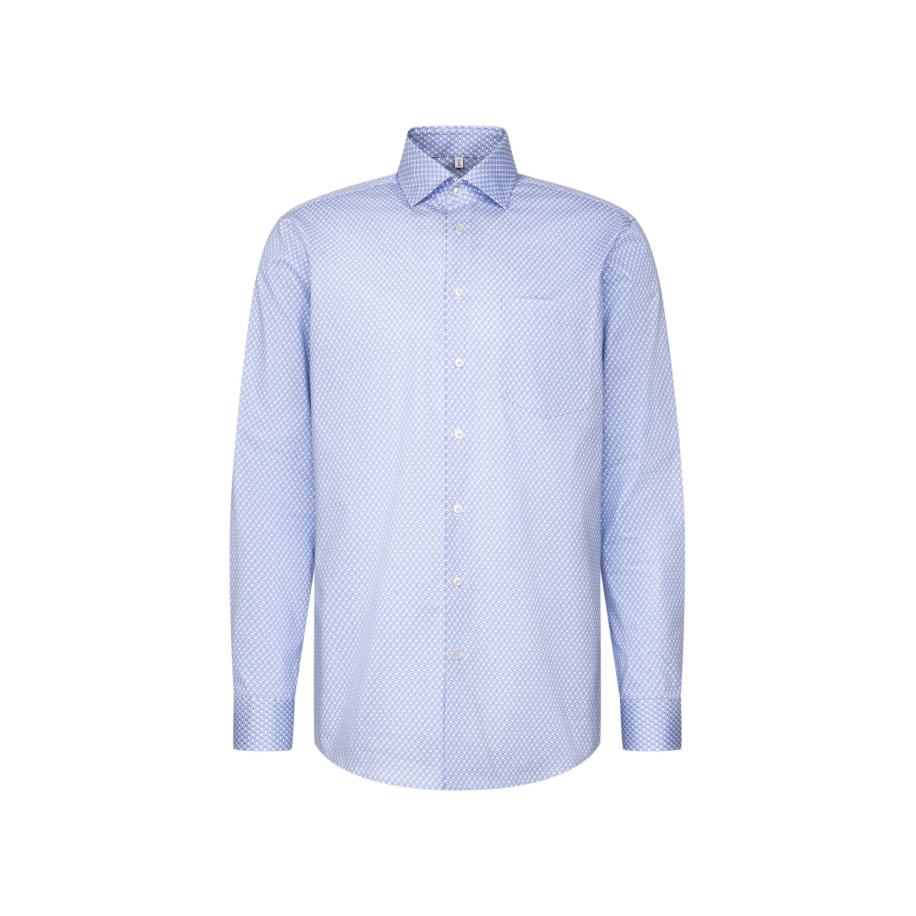 Seidensticker SEIDENSTICKER Zakelijk overhemd Schwarze Rose lichtblauw / wit -