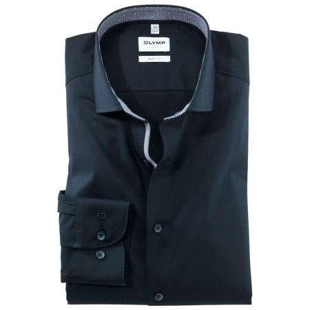 OLYMP Level Five Overhemd donkerblauw, Effen