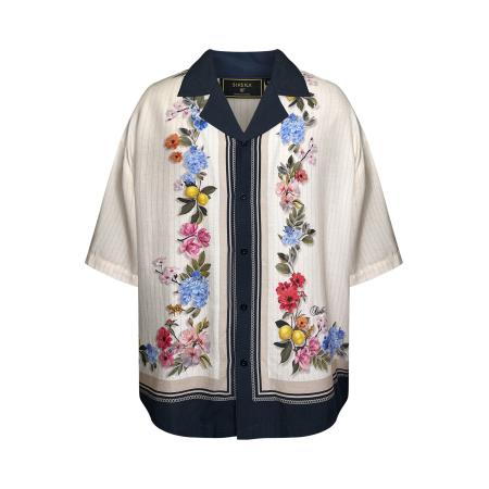 SikSilk Overhemd ecru / lichtblauw / grasgroen / lichtrood