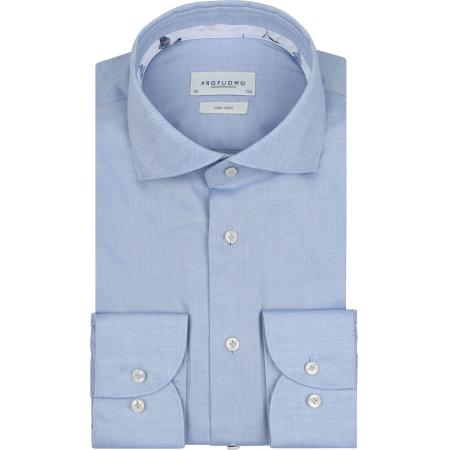 Profuomo Overhemd Structure Lichtblauw