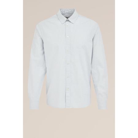 WE Fashion Heren regular fit gestreept overhemd van katoen - Regular fit - Lichtblauw - Katoen - Maat: XXXL