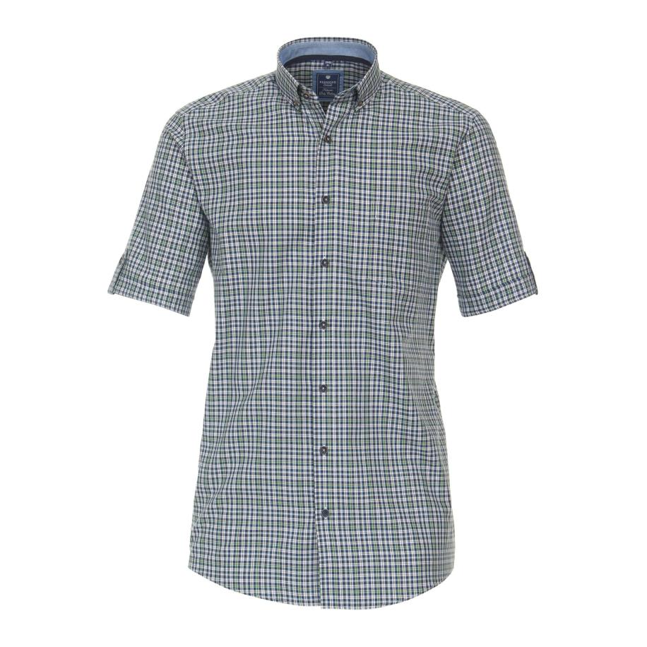 Redmond Casual Overhemd Korte mouw blauw Blauw