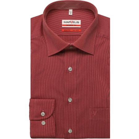 Marvelis Overhemd rood, Fijne strepen
