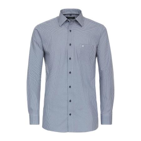 Casa Moda Overhemd blauw, Bedrukt