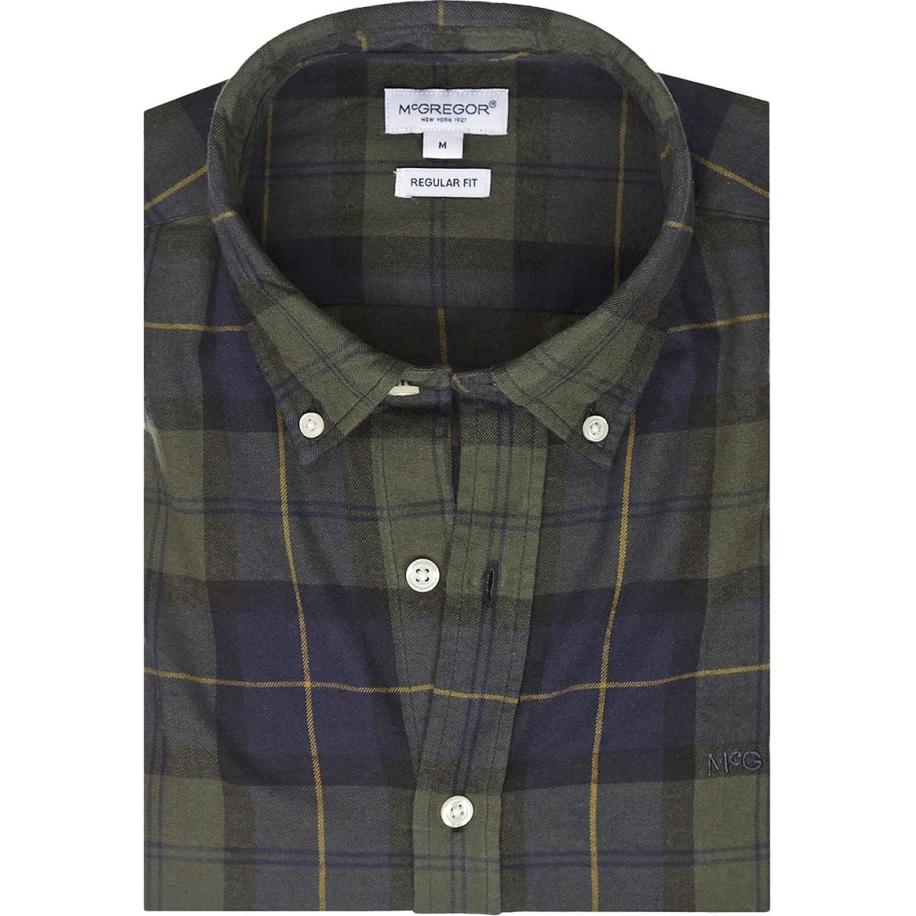 McGregor Overhemd Ruit Groen Blauw Groen