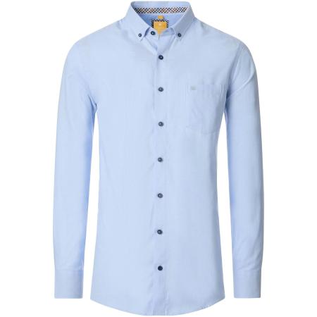 Redmond Casual Overhemd blauw, Effen