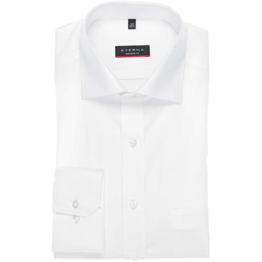 ETERNA Overhemd wit, Effen Wit