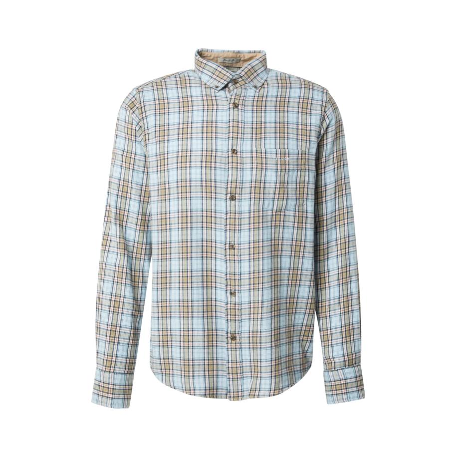 Gant GANT Overhemd sand / lichtblauw / rood / wit -