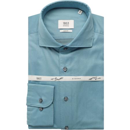 ETERNA 1863 Overhemd aqua, Effen