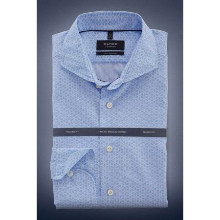 OLYMP SIGNATURE Soft Business Overhemd blauw, Motief