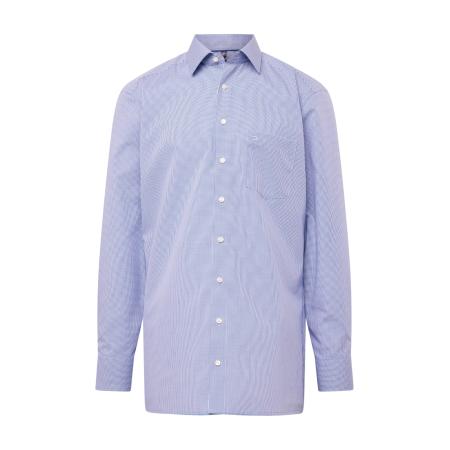 OLYMP Overhemd smoky blue / wit