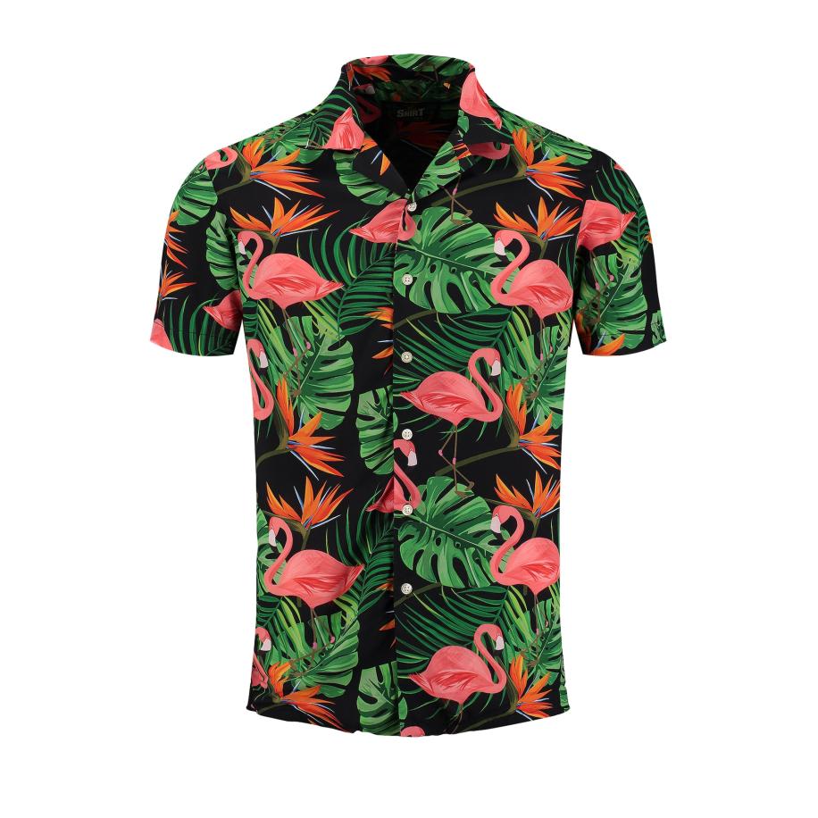 Key Largo Key Largo Overhemd Keys groen / oranje / pink / zwart -