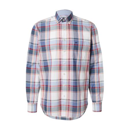 Fynch-Hatton FYNCH-HATTON Overhemd lichtblauw / bessen / lichtoranje / wit