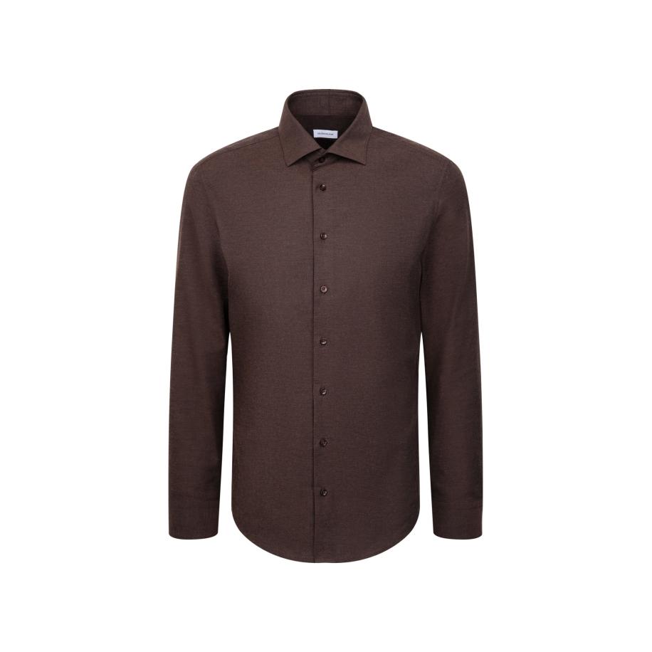 SEIDENSTICKER Zakelijk overhemd Schwarze Rose bruin Bruin