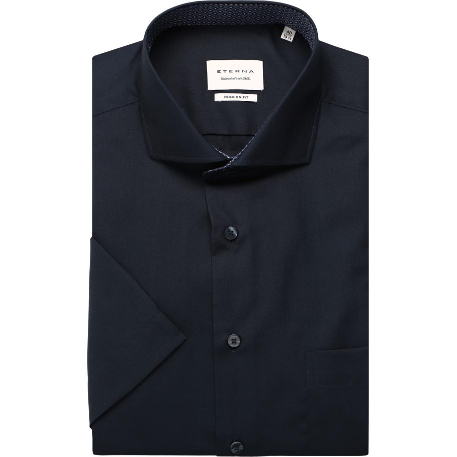 ETERNA Overhemd Korte mouw marine Blauw