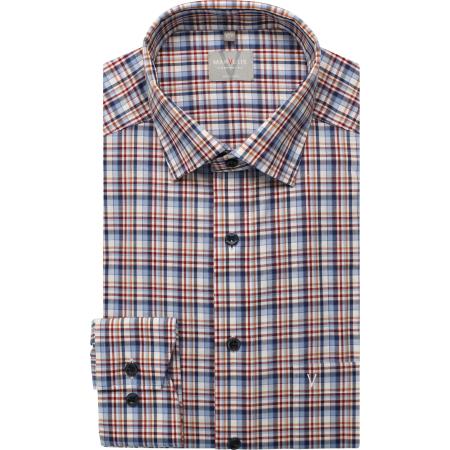 Marvelis Overhemd donkerrood, Ruit