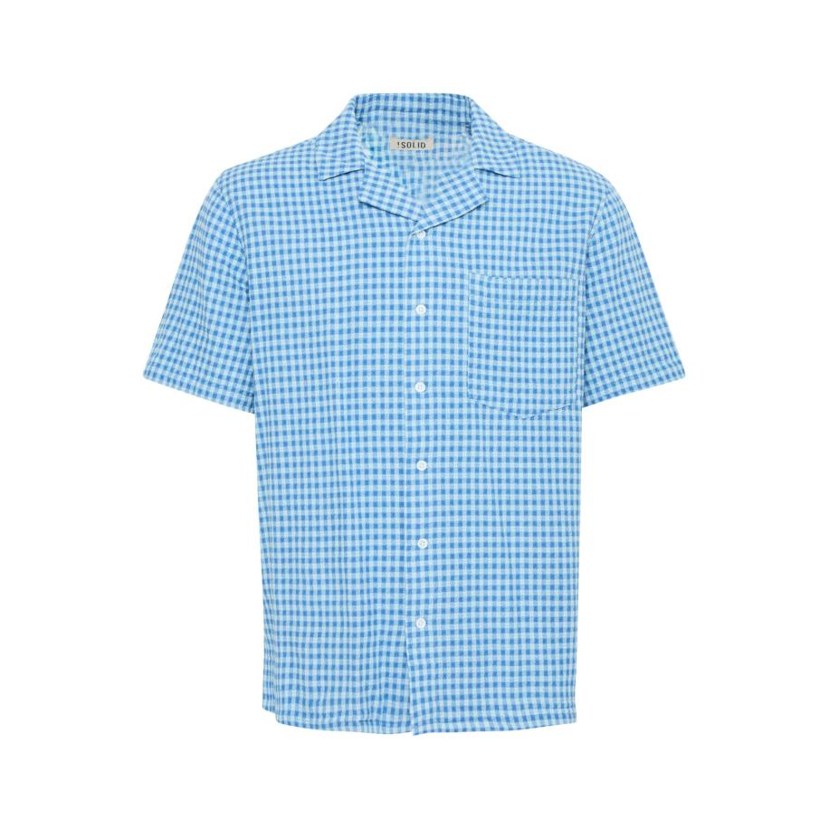 Solid !Solid Overhemd Orlando azuur / lichtblauw -