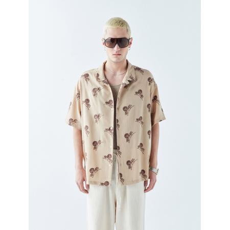 VAMOS CLO Overhemd beige / bruin