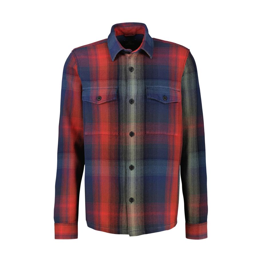 Lerros LERROS Overhemd navy / pastelgroen / rood -