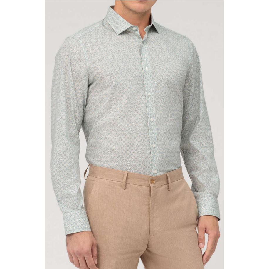 OLYMP Level Five Overhemd groen, Bedrukt Groen