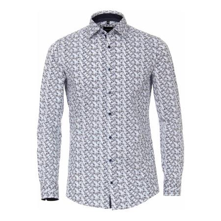 Venti Overhemd blauw, Bedrukt