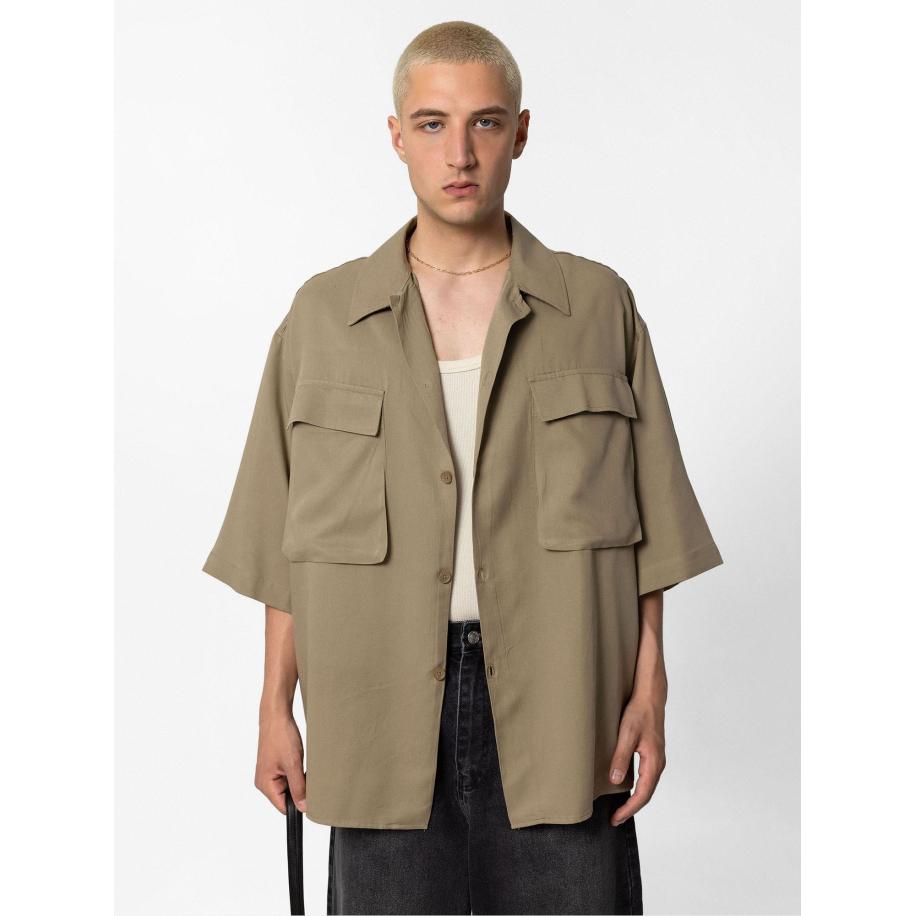 VAMOS CLO Overhemd olijfgroen Groen