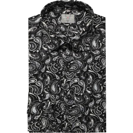 Marvelis Overhemd zwart, Bedrukt
