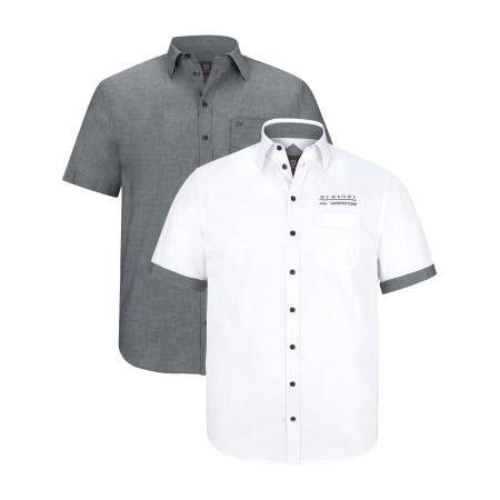 jan vanderstorm Jan Vanderstorm Overhemd Evin grijs / wit