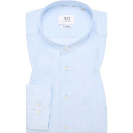ETERNA 1863 Linnen Overhemd hemelsblauw, Effen