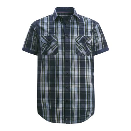 Jan Vanderstorm Overhemd donkerblauw, Ruit