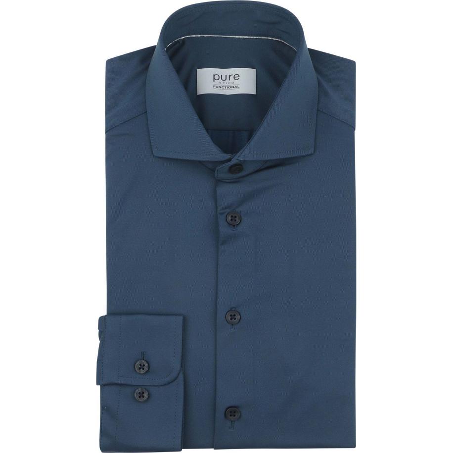 Pure The Functional Shirt Super Stretch Petrol Blauw Blauw