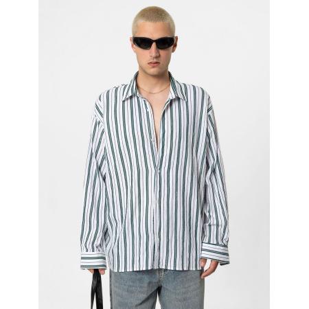 VAMOS CLO Overhemd zilvergrijs / lichtgrijs / donkergroen