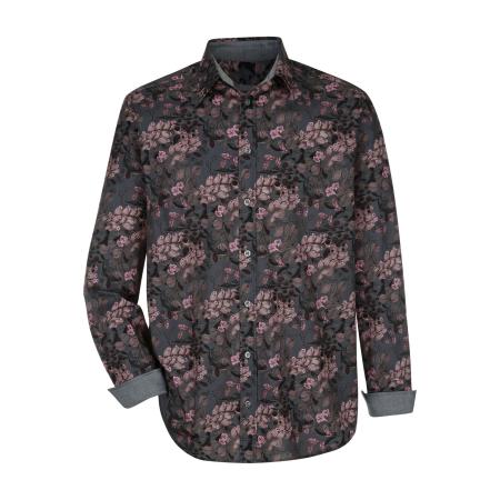 BABISTA Overhemd donkergrijs, Motief