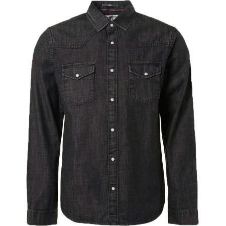 No Excess Overhemd Denim Twill Antraciet