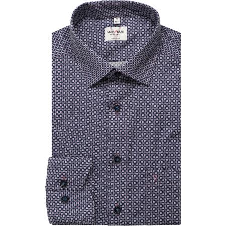 Marvelis Overhemd paars, Bedrukt