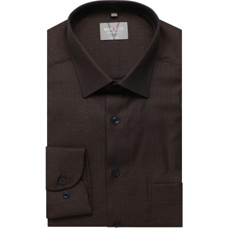 Marvelis Overhemd bruin, Faux-uni